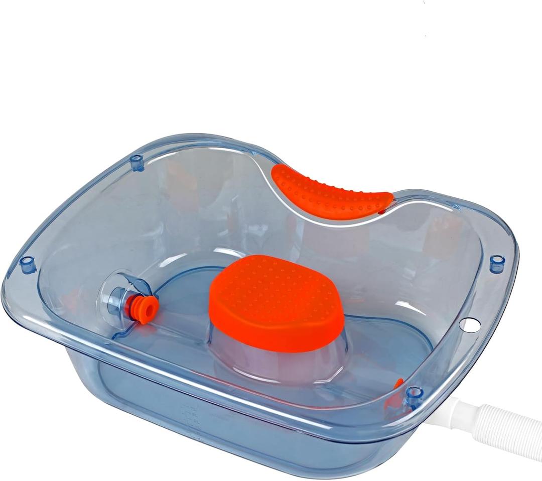 Hair Washing Basin for Bedridden, Portable Shampoo Bowl, Basin at Home for the Elderly, Hair Cuts and Coloring for the Elderly, Disabled, Bedridden and Handicapped, Blue