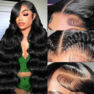 MCLOUD 30 Inch Body Wave Lace Front Wigs Human Hair 13x6 HD Lace Frontal Wigs Human Hair Pre Plucked 200 Density Natural Color Glueless Wig for Women