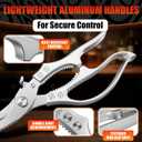 Stainless Steel Poultry Shears Heavy Duty Kitchen Shears for Food with Hardened Blades, One-Hand Safety Lock, Spring Mechanism, Dishwasher Safe Chicken, Meat Cutting, Turkey, Fish, and Vegetables
