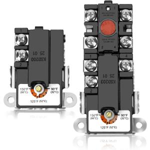 EWH-00 Water Heater Thermostat, Electric Water Heater Thermostat For Double Element Heater, Include Upper And Lower Element Thermosatat, Water Heater Replacement Parts Fit For Most Water Heaters