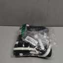 Womens Short Sleeve Sweater Crew Neck Striped Crochet Knit Pullover Top Ruffle Sleeve Summer Shirts Small Black Stripe