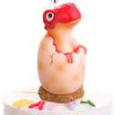 Dinosaur Candles - Red Dinosaur Birthday Candle for Boys Kids, Cute Dino Cake Topper Decoration, 3.6 inches, Dinosaur Themed Birthday Party Supplies