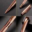 Penneed Rollerball Pen Liquid Ink Pens for Women Luxury Box Gel Pen Black Ink Fancy Pen Refillable for Executive, Office, Professional, Birthday Gift G5 (Rose Gold)