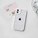 NITITOP Compatible with iPhone 11 Case Cute Clear Bowknot Pattern for Women Girl Bow Ribbon White Frame Design Shockproof Protective Girly Phone Cover - White Bow