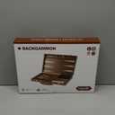 ropoda Sapele Wood Backgammon Board Game Set (15 Inches) for Adults and Kids - Classic Board Strategy Game - Portable and Travel Backgammon Set with Wooden Playing Pieces and Accessories