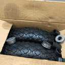 Parts Camp Wheelbarrow Tires,3.50-8" Flat-free Solid Tire and Wheel,Universal Fit 14.5" Wheelbarrow Tire For Garden Carts/Wheelbarrows/Trolley Dolly With 5/8" Axle Bore Hole,3" Centered Hub(2 Pack)