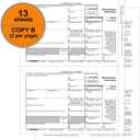 1099 MISC Forms 2025 with Envelopes,25 Vendor Kit of Laser Forms,Compatible with QuickBooks and Accounting Software