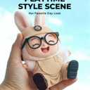 4pcs Dolls Outfit Set, Hat & Overalls for 17 cm Doll Clothes Accessories Suit, Stylish Clothes for Doll, Cute Outfits for Dress up Unique Style with Premium Fabric, Khaki