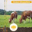 Toriexon 10 PCS Electric Fence Posts, 3/8" x 57" Step in Fence Post