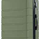 OLIXIS 24 Inch Luggage, Hardside Suitcase with Spinner Wheels, Lightweight ABS Hard Shell Checked Luggage, TSA Approved Lock, Expandable Medium Suitcase for Travel & Business–Olive Green