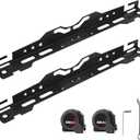 Wheel Alignment Tool with 2 Measuring Tapes, Automotive Tools Matte Black Toe Alignment Plates for Home Use, Camber Alignment Plates, Car Alignment Tool Kit, Front End Alignment Tool (Basic)