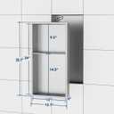 Neodrain No Tile Shower Niche, Brushed Stainless Steel Bathroom Shelf 24" X 12", Two-Tier Stainless Cubby, Bathroom Niche Cubby for Storage, No Tile Needed Recessed, 24x12in