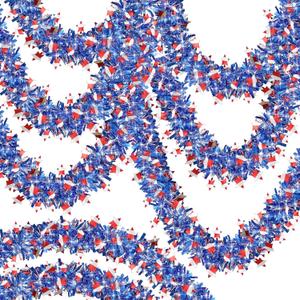 50FT Red White and Blue Garland,4th of July Patriotic Garland for Indoor Outdoor Party Celebration Holiday Independence Day Memorial Day 4th of July Red White and Blue Decorations