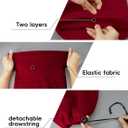 Double-layer Thick Fleece Ski Neck Gaiter, Winter Scarf Face Mask for Men Women, Warmer Beanie for Big Heads (Burgundy)