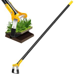 Hoe Garden Tool,Scuffle Garden Hoe for Weeding 30-60 Inch,Long Handle Heavy Duty Adjustable Hula Hoe,Gardening Stainless Steel Loop Stirrup Action Hoe (Black)
