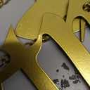 Leinuosen 47'' Magical Wizard Merry Christmas Banner Metal Merry Christmas Garland Sign Vintage Metal Happy Banner Party Decor for Xmas Holiday Birthday Party Supply Indoor Home Office Mantle Decor