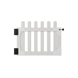 Newport Vinyl Picket Gate with Stainless Steel Hardware 31in H x 42in W