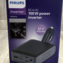 Philips Direct Plug Power Inverter 100 Watts, AC Outlet 1, USB-A