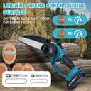 6" & 8" Electric Pole Saws for Tree Trimming 2-IN-1, Cordless Mini Chainsaw with Extension Pole, 15 Ft Max Reach & Multi-Angle, Lightweight Limb Branch Cutter Pruner with 2 Batteries