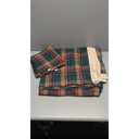 Wake In Cloud - Plaid Bed Sheets, 3-Piece Sheet Set, 2 Pillowcase 17*17 inch and Plaid 140*132 inch, Green