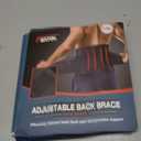 FEATOL Back Brace Support Belt-Lumbar Support Back Brace for Back Pain, Sciatica, Scoliosis, Herniated Disc Adjustable Support Straps-Lower Back Brace with Removable Lumbar Pad for Men & Women (Black, L)