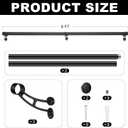 Zonon 8 ft Bar Foot Rail Kit Stainless Steel Complete Wall Mounted Hardware and Tubing Bar Foot Rest Railing with Brackets End Caps Connector(Black)