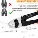 KF CPTEC Wire Rope Crimping Tool 1/16"-3/16"(1.58-5.0mm), Ferrule Swager for Aluminum & Loop Sleeves, Heavy-Duty Crimper for Railing & Fishing