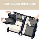 BAGAIL 4 Set/6 Set/8 Set Compression Packing Cubes Travel Accessories Expandable Packing Organizers (Half Mesh, 6-Beige)