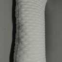 Cooling Side Sleeper Pillow for Neck and Shoulder Pain, Luxury Shredded Memory Foam Curved Bed Pillows for Sleeping Set of 1- Adjustable King Size- Washable Cover Crescent White