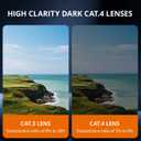 IGnaef Polarized Dark Black Sunglasses for Men Women Sport Wrap Around Style Lightweight UV Protection IF1082