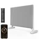Ballu Mica Infrared Space Heater Indoor Use,Large Room Panel Heater with Programmable Thermostat,WiFi App Control,Portable Stand or Wall Mount,Energy Efficient Smart Quiet Heater,Work with Alexa,White