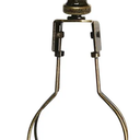 GY & CK® Antique Brass Clip On Lampshade Adapter Lamp Shade Light Bulb Clip Adapter Includes Decoration Finial, Spring Clip for Light Bulb