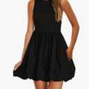 PRETTYGARDEN Summer Dresses for Women 2026 Casual Sleeveless Tank Mini Short Cocktail Dress Crew Neck Sundress Pockets. XL