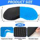 YEXEXINM 2 Pack Anti Slip Kayak Seat Cushion Thick Waterproof-Gel Breathable U Shape Seats Pad with Non-Slip Cover for Sit in Inflatable Kayak Canoe & Boat Kayak Accessories for Fishing Kayak