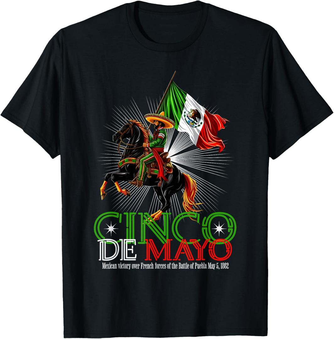 Cinco De Mayo Battle of Puebla May 5, 1862 Mexican T-Shirt, 2X Tall, Female