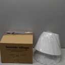 Small Lamp Shades Set of 2, 5.5" Top x 10" Bottom x 6.6" High, Small White Lamp Shades for Table Lamps, Fabric Lampshade Replacement for Bedside Lamp, Wall Sconces, Spider, Clip on Adapters Included