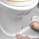 White Caulk Tape Waterproof Self Adhesive, Toilet & Bathtub Sealant Strip, Peel & Stick Caulking Tape for Floor Tile Corner Trim & Shower, Bathroom Accessories, Better Than Silicone Caulk
