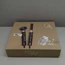 8 in 1 Hair Styler, Hair Styling Tools with 3 Heat Settings, Detachable Blow Dryer, Hot Air Curler Multi Styler Brush Set, Brush Curling Wrap Straight Curl Dry Volumizer Smooth Black & Gold