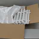 ELECLAND 5 Pieces Garden Fence with 5 Pieces Fence Inser White Plastic Fence Garden Picket Fence Edgings Lawn Flowerbeds Plant Borders Decorative Garden Yard