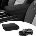 Shademax Center Console Cover for Chevy Equinox 2025 2026 Accessories, 2025 Chevrolet Equinox Armrest Cover Cushion Pad Middle Console Armrest Seat Box Protector PU Leather Anti-Scratch Black