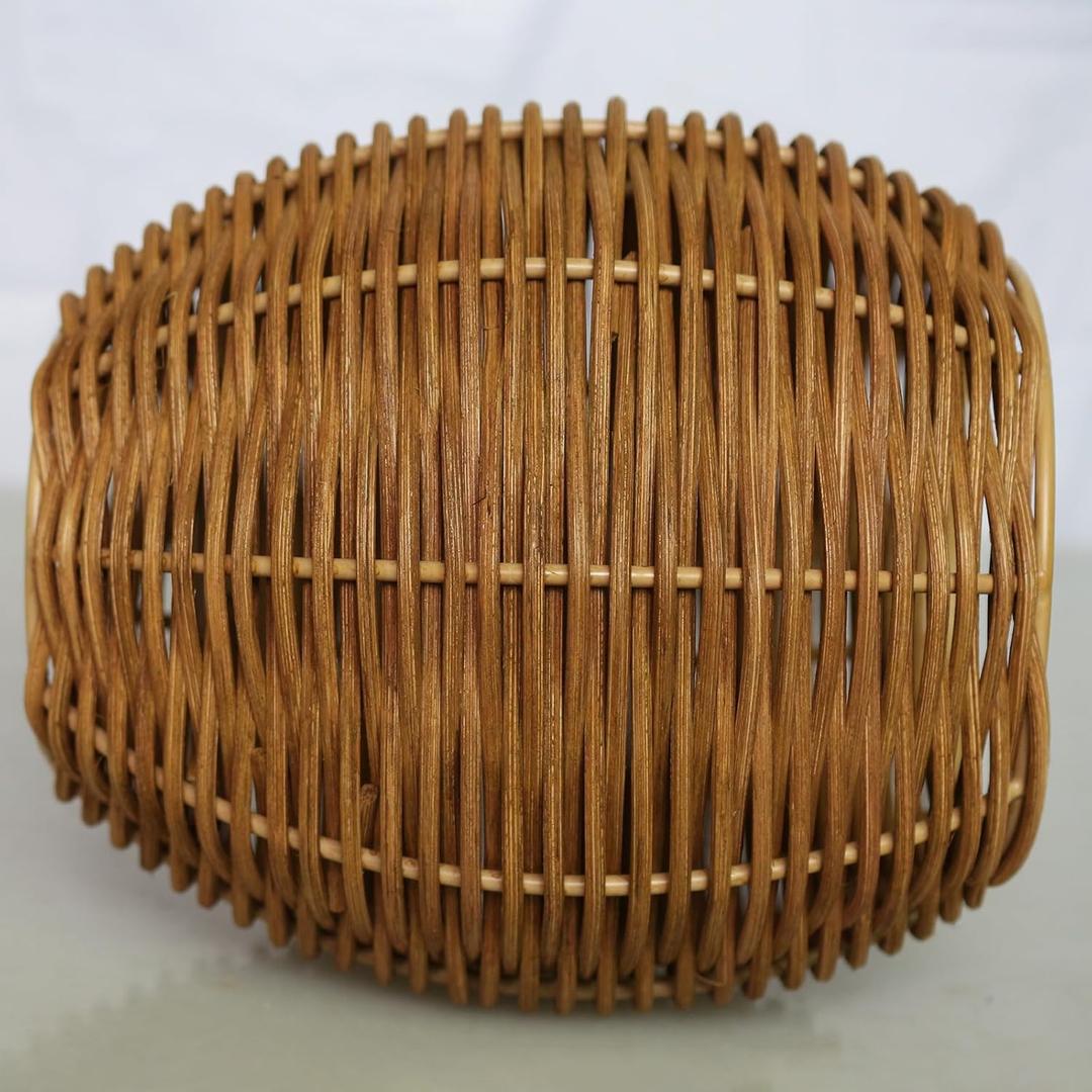Woven Rattan Lamp shade replacement lamp shade Rustic Pendant Light cover for Pendant Light,Wall Sconces,Ceiling Fan,Floor Lamps, glass lamp shade