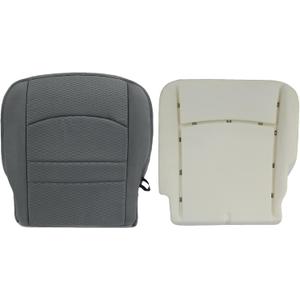 SecosAutoparts Driver Side Bottom & Foam Cushion Replacement Cloth Seat Cover Gray Compatible with Dodge Ram 1500 2500 3500 4500 5500 2013 2014 2015 2016 2017 2018
