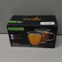 CNGLASS Large Double Wall Glass Coffee Mug 17 oz,Insulated Glass Coffee Cups with Handle,Set of 2