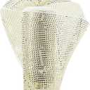 HUIHUANG Gold Mesh Ribbon for Christmas Tree, 10 inch White with Deluxe Gold Wide Foil Deco Mesh for Christmas, Wreaths Making Supplies, Tree Decor, Swags, Garland and Bows -10 Yards