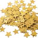 MOWO Glitter Five Stars Confetti Wedding Party Decor and Table Decor, 1.2 in Diameter (Glitter Gold, 200pc)