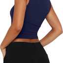 REORIA Butsmooth Women's Square Neck Going Out Crop Tops Double Lined Cute Basic Tank Tops 2026 Clothes (XS)