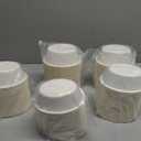 Dandat 6 oz Disposable Paper Bowls Bulk Small Bagasse Dessert Bowls for Ice Cream Soup Salad Pasta Party Supplies Picnic Banquet Barbecues Pet Food(White,250 Pcs)