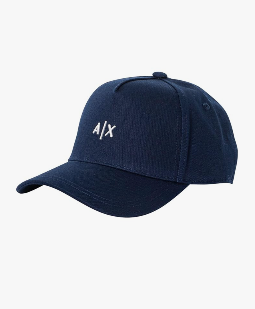 Armani Exchange Mens Small Contrast Logo Baseball Hat