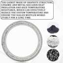 3 x ID 60mm Exhaust Manifold Gasket for Car, High Grade Graphite Construction Exhaust Flange Donut Gasket Seal Muffler Gasket to Prevent Leaking Between Exhaust Manifold and Exhaust Pipe