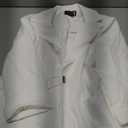 Women Blazer Suit Jacket Notched Collar Casual Work Office Blazers (S06-TKZ59225-White-S 